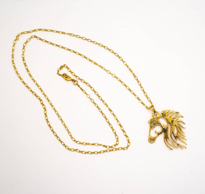 Baizaar | Brass Stallion Necklace