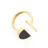 Kenyan Sunset Horizon Ring in Brass and Dark Cow Horn