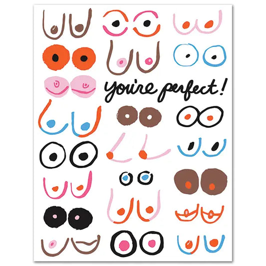 You're Perfect Boobs Birthday Card