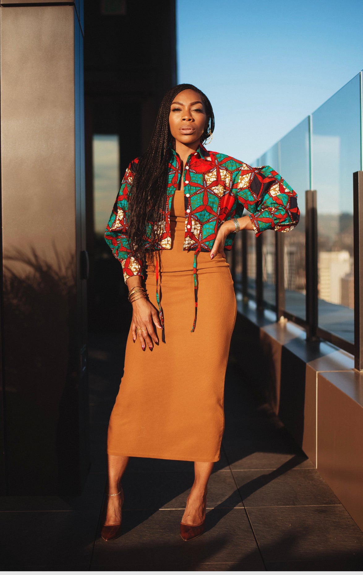 Love Iguehi | Ciera Bell Button Down Crop Top