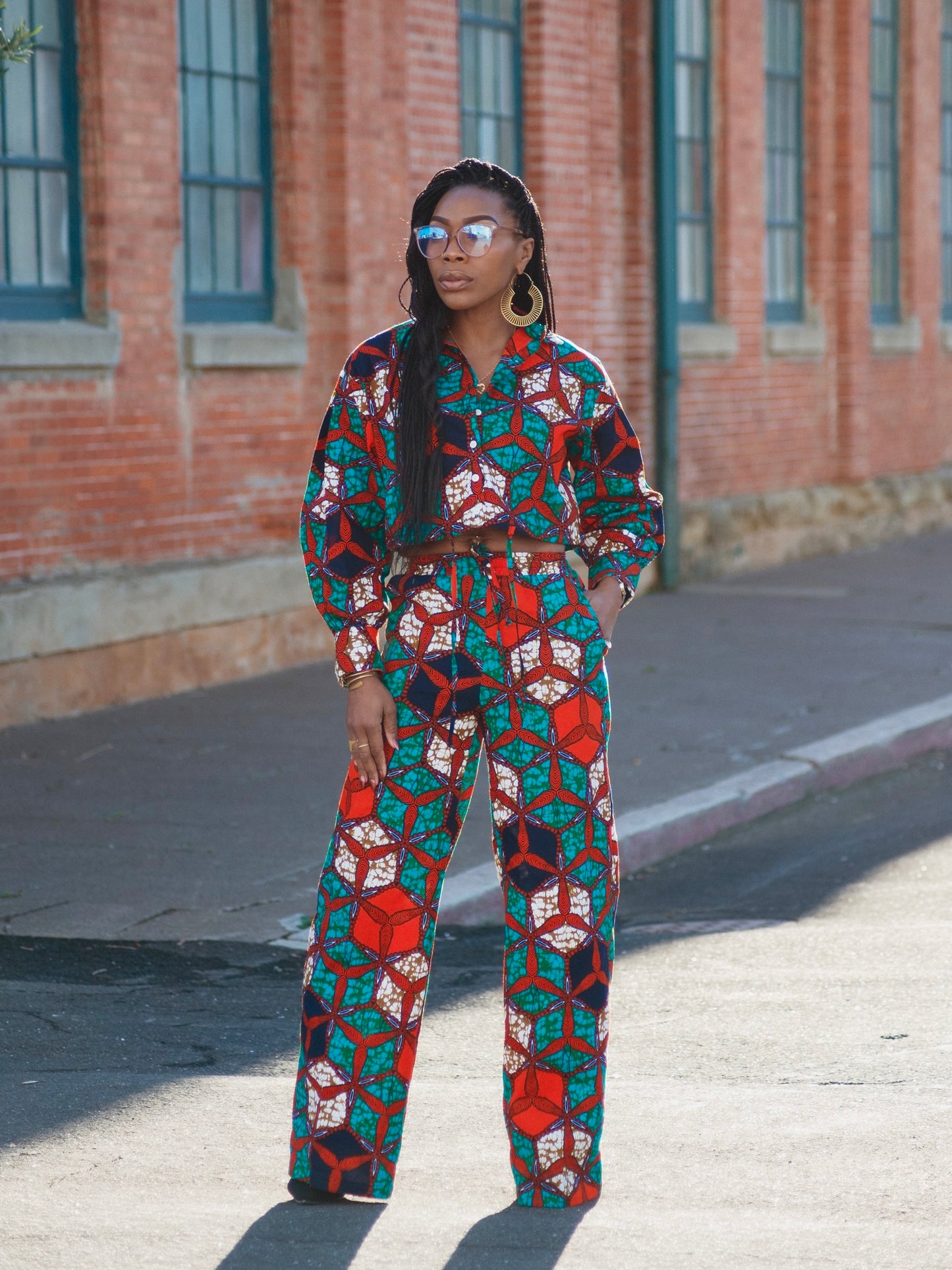 Love Iguehi | Ciera Bell Button Down Crop Top
