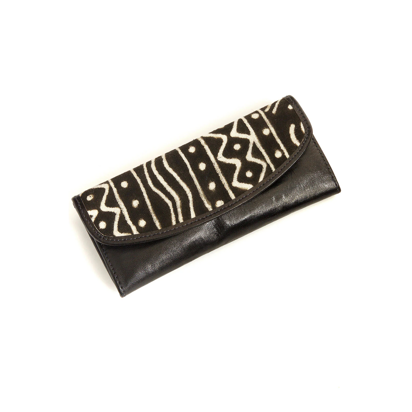 Mod Mud Cloth & Leather Women's Wallet