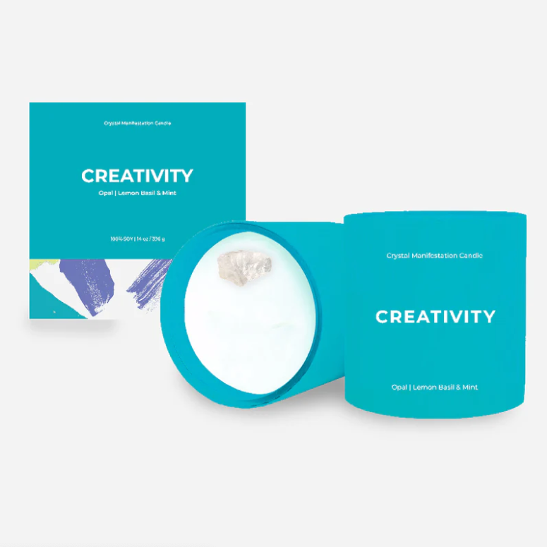 Jill & Ally | "Creativity" Crystal Manifestation Candle
