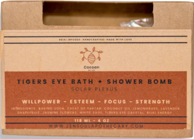 Zen Soul Apothecary | Tigers Eye Bath + Shower Bomb Solar Plexus