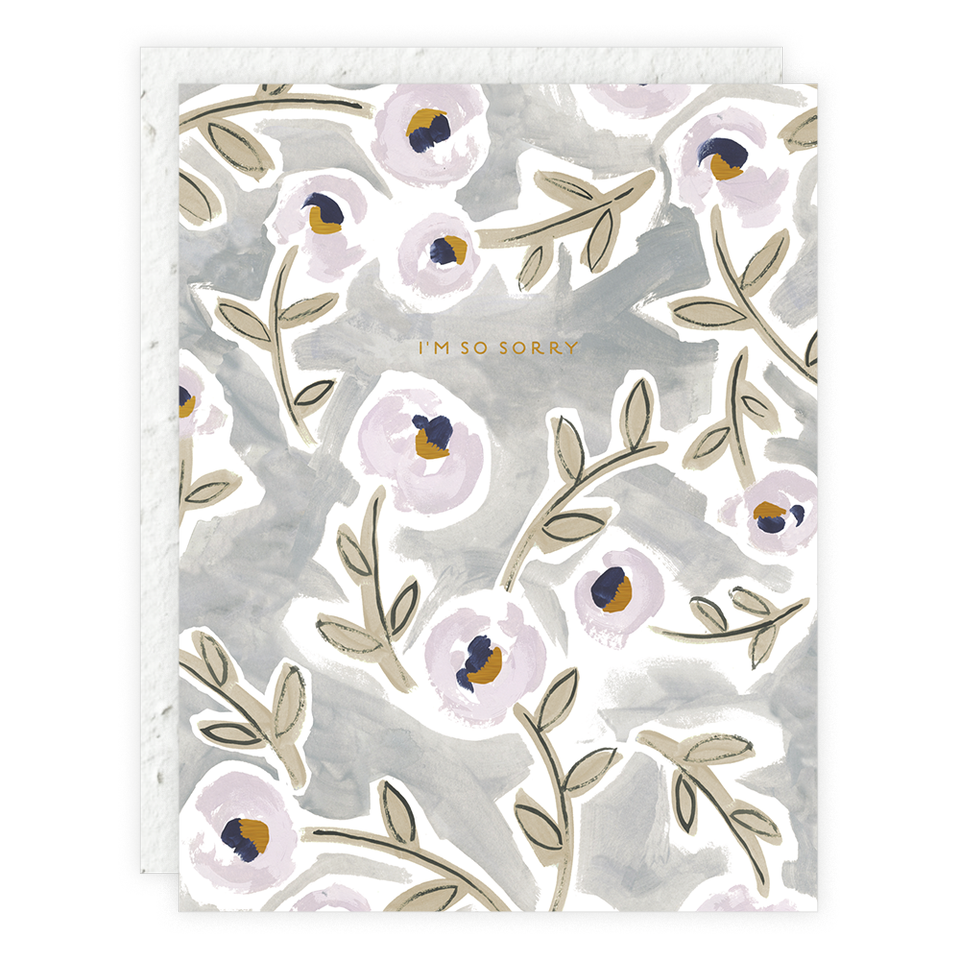 I'm So Sorry Peony Lavender Seedlings Card