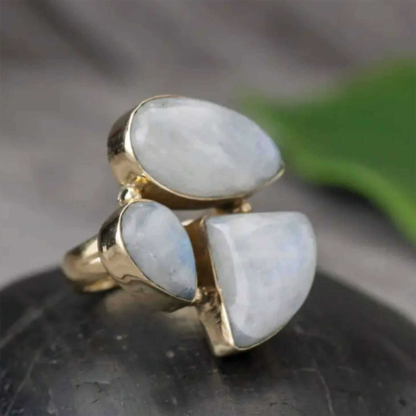 Natural Stone Cluster Ring | BR048
