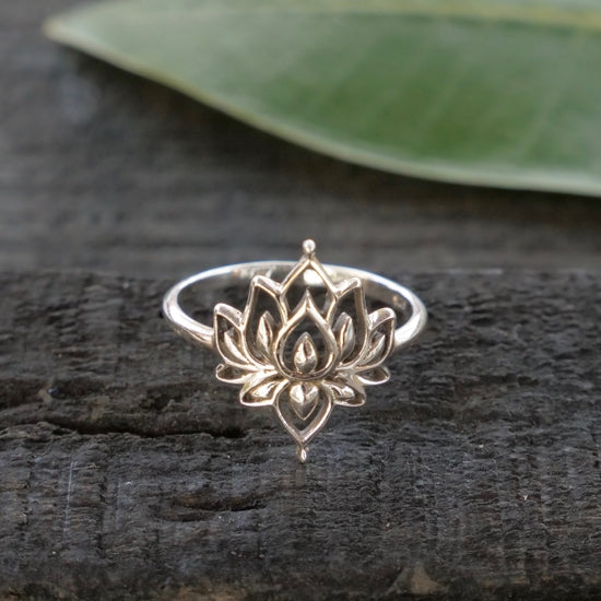 Sterling Silver Lotus Ring