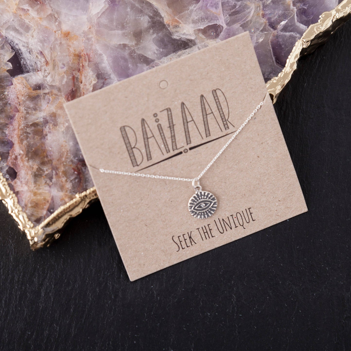 SGPN022| Sterling SilverEvil Eye Necklace