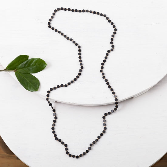 BBN048| Black Ceramic Bead Necklace