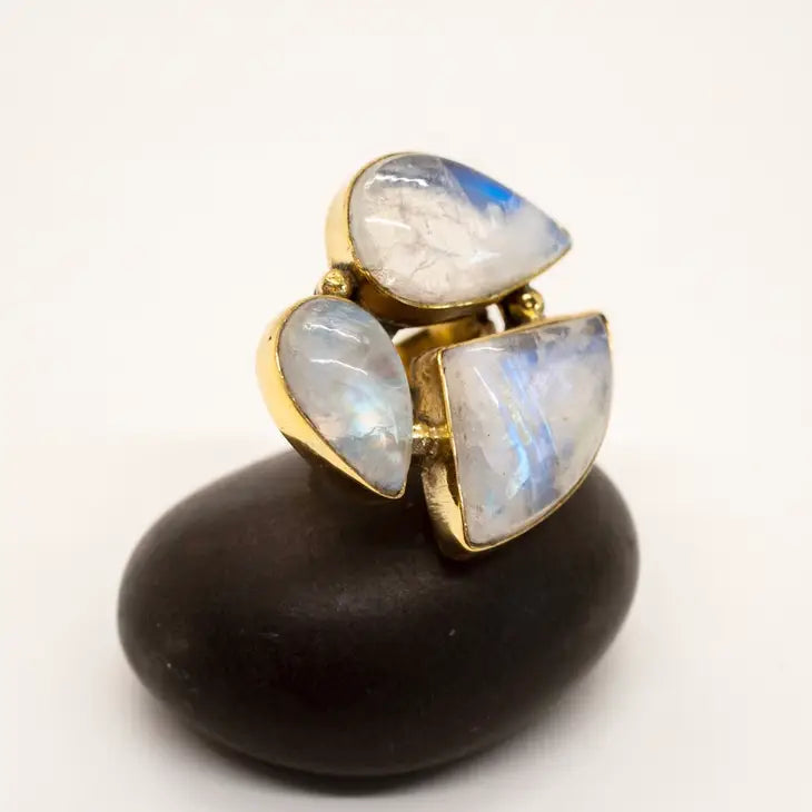 Natural Stone Cluster Ring | BR048