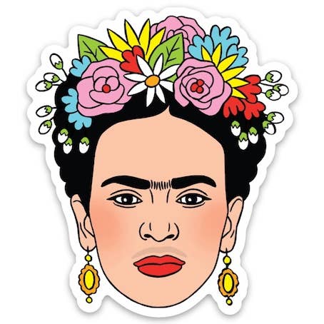 Frida Flower Crown Die Cut Sticker
