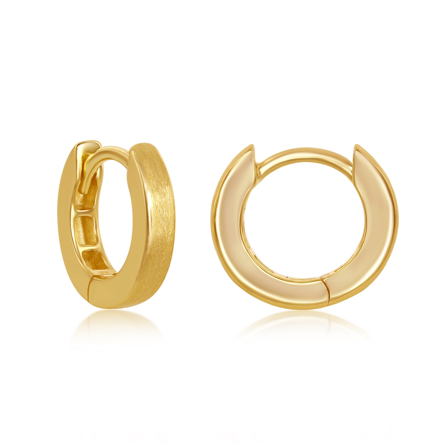 Gold Plated Brushed Huggies