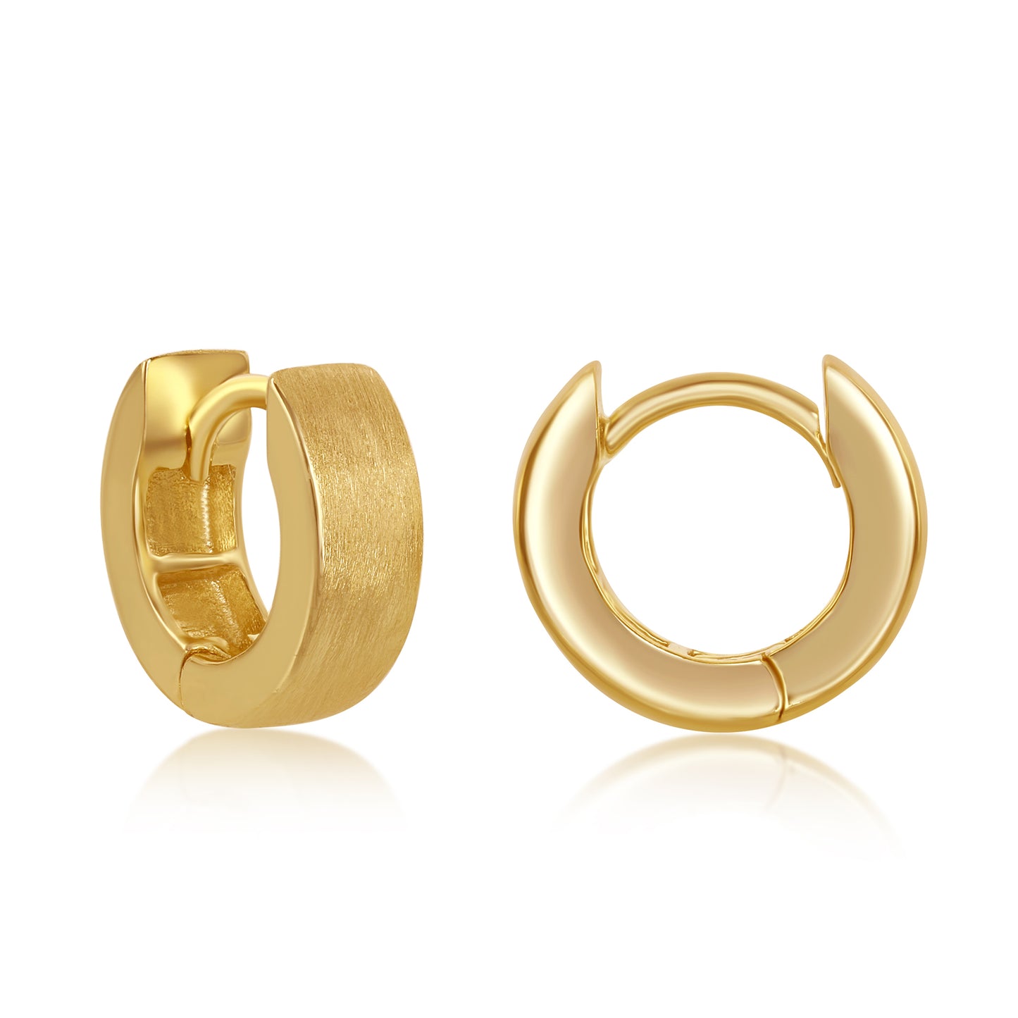 Gold Plated Brushed Huggies
