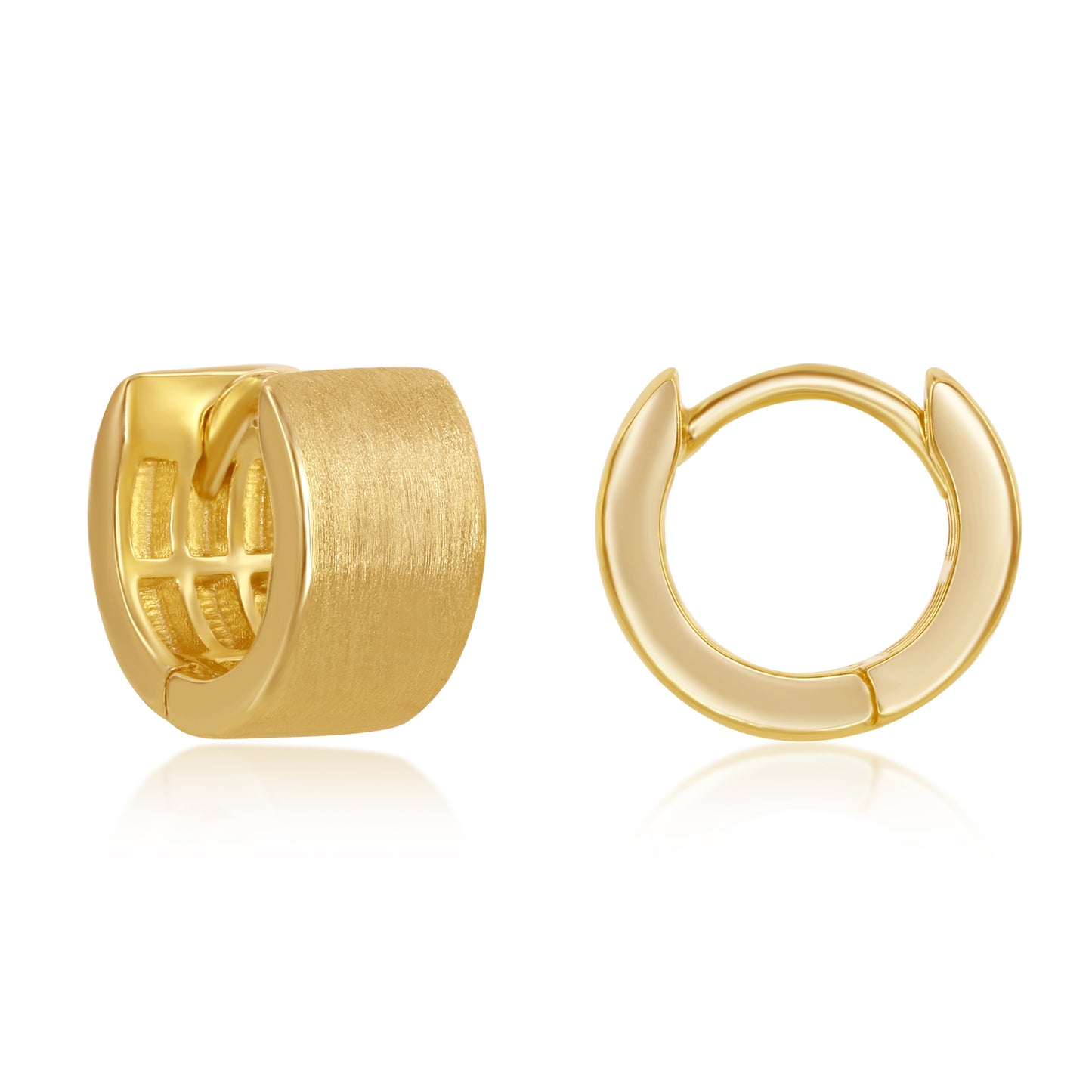 Gold Plated Brushed Huggies
