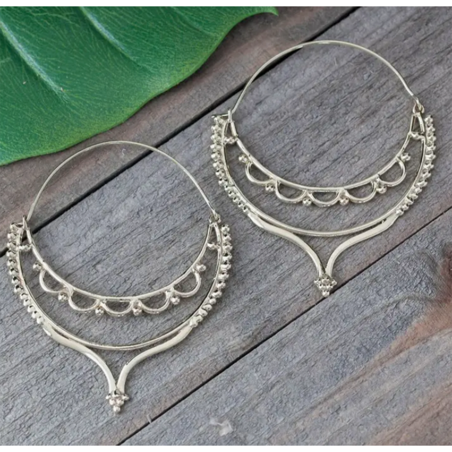 Brass Dew Drop Earrings