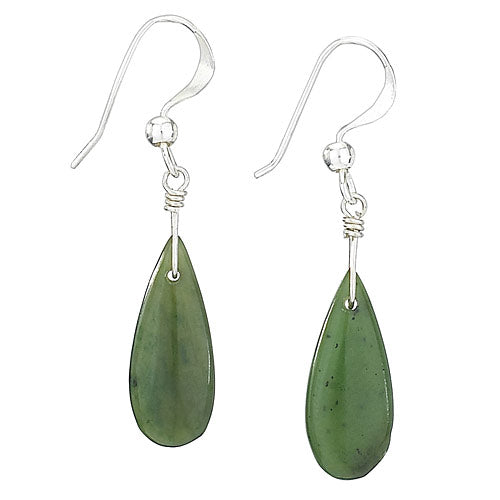 Aventurine Simple Drop Sterling Silver Earrings