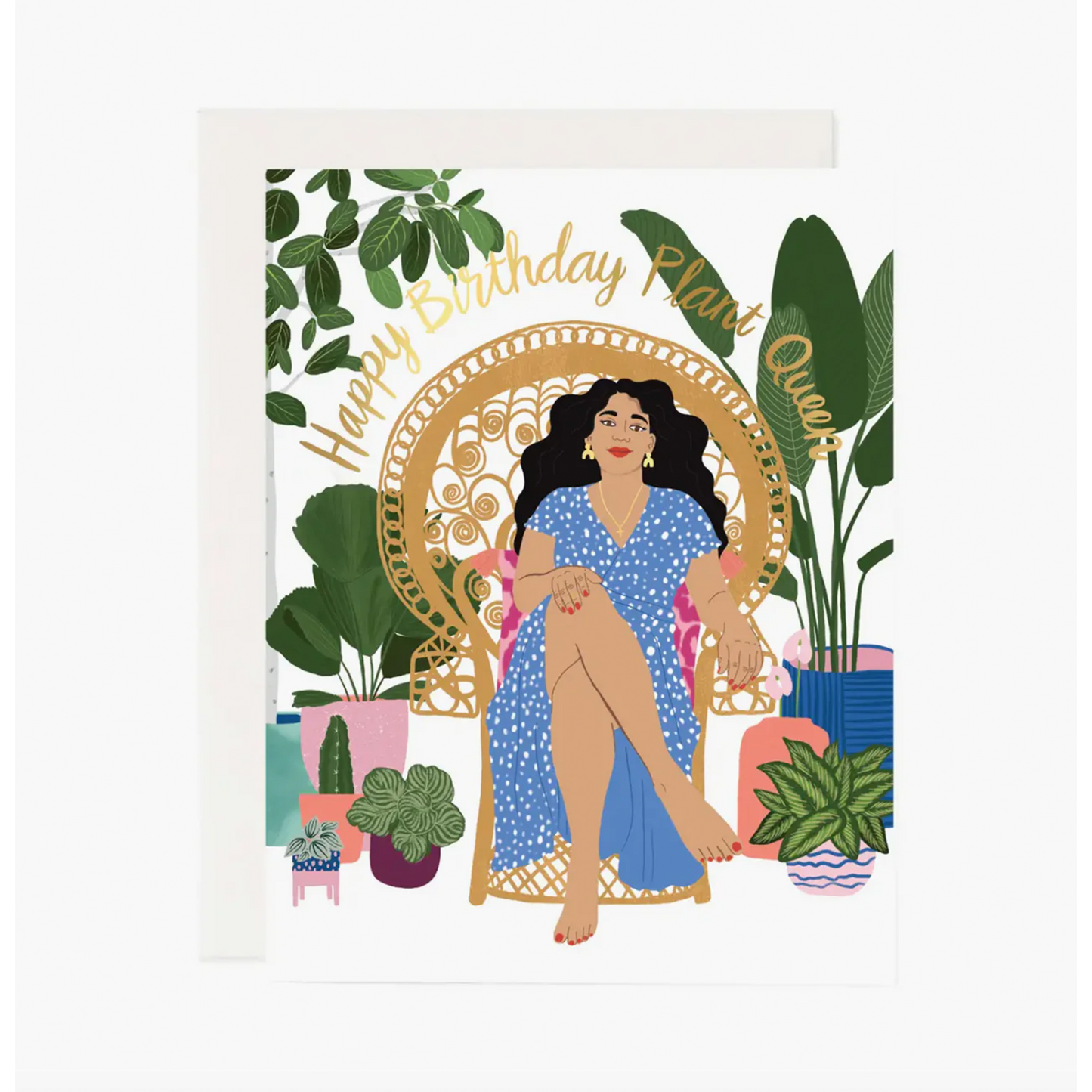Happy Birthday Plant Queen Greeting Card