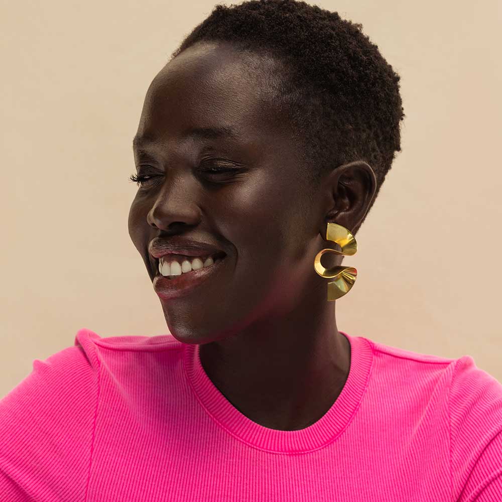 Maxi Twisted Sia Stud Earrings