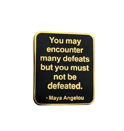 Never Defeated Pin