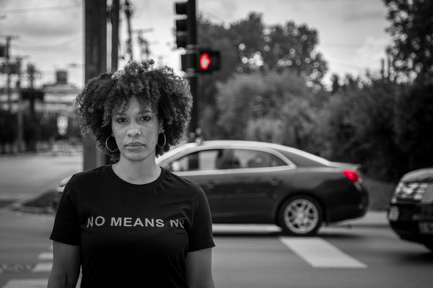 No Means No Crop Top Hoodie