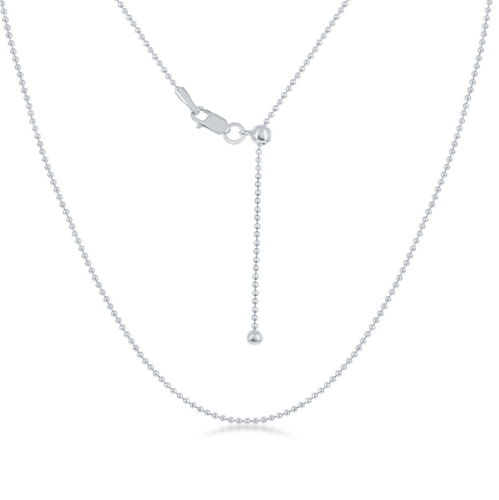Sterling Silver Adjustable Beads Chain