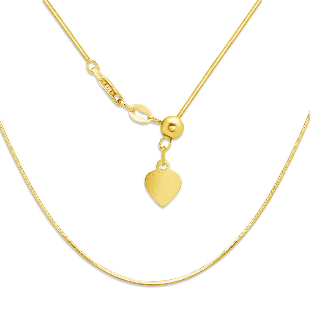 Adjustable Square Snake Chain - Gold Plated