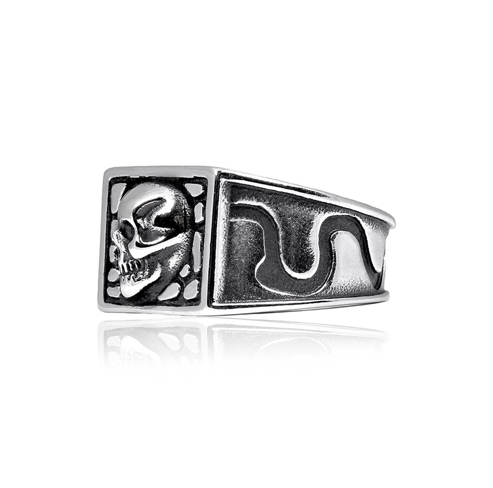 Stainless Steel Skull Signet Ring