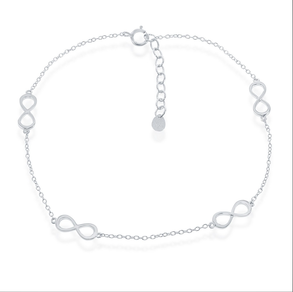 Sterling Silver Infinity Anklet