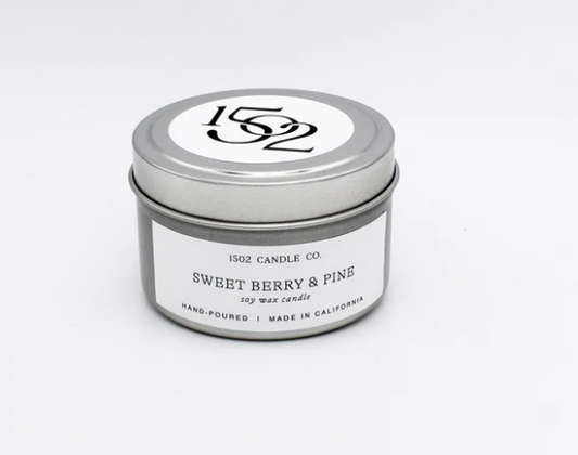 1502 Candle Co. | Sweet Berry & Pine Candle - Travel Tin