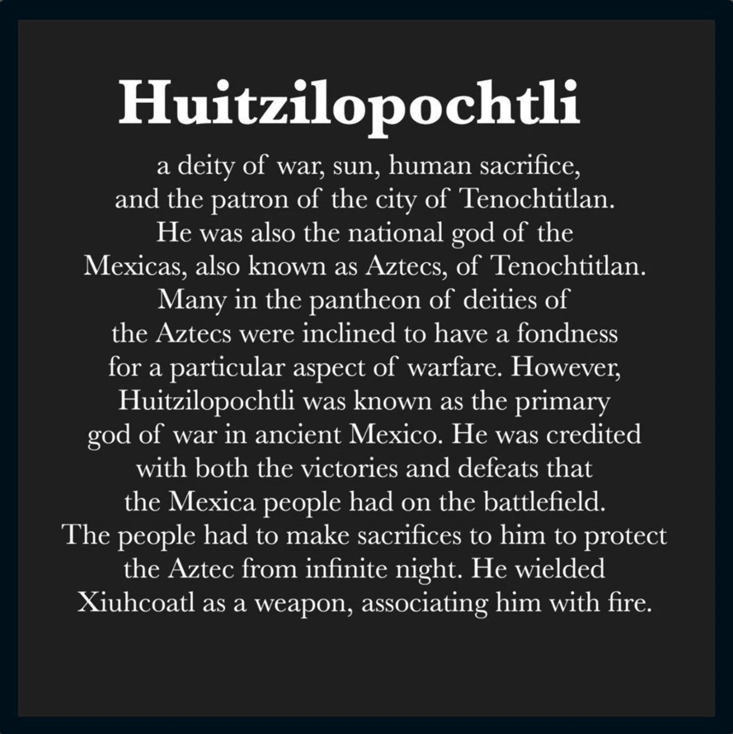 HUITZILOPOCHTLI Patch