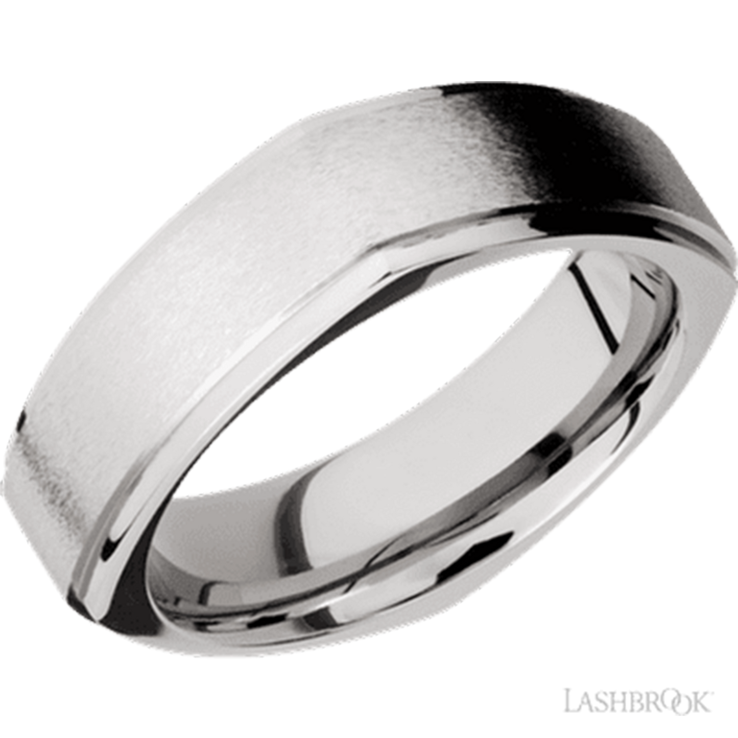 Titanium flat square band with grooved edges