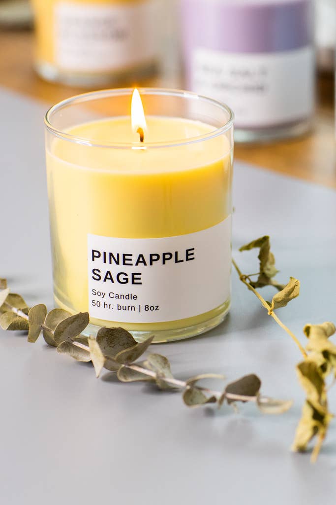 Pineapple Sage Pastel Soy Candle