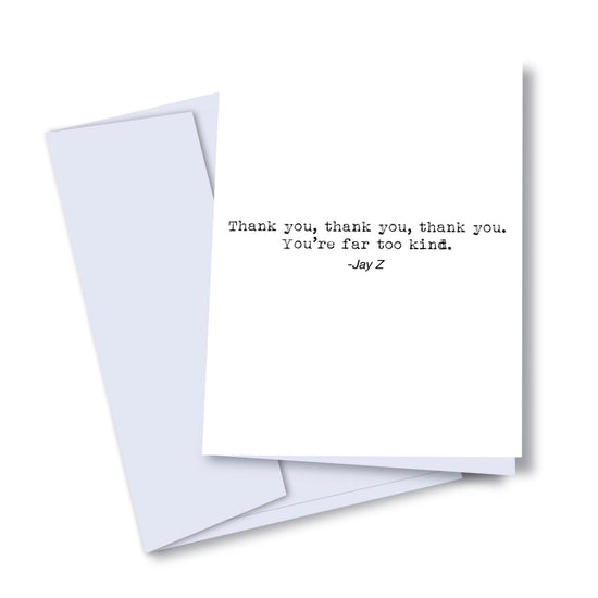 Jay-Z Thanks Card