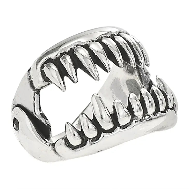 Bite Me! Sterling Silver Hinged Ring