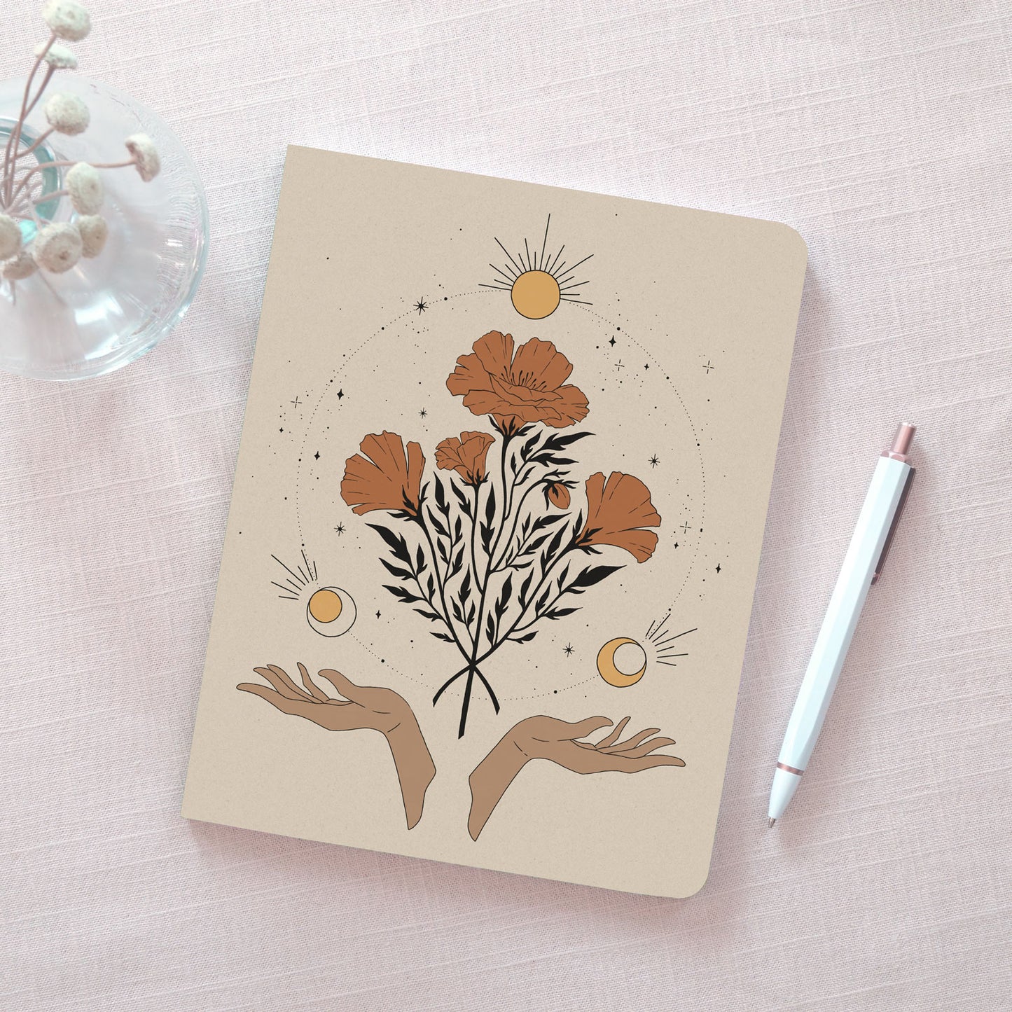 Celestial Flowers Light Layflat Medium 2022 Planner