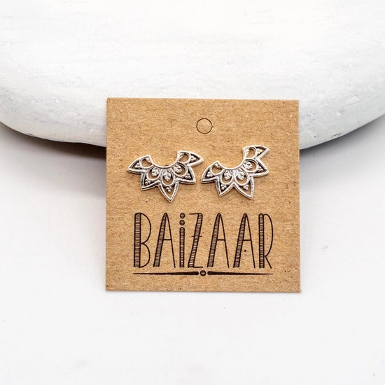 Sterling Silver Hugging Lotus Studs| SSE139