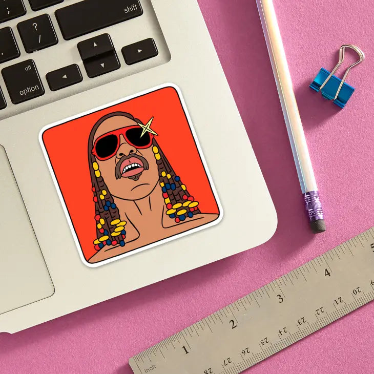Stevie Wonder Die Cut Sticker