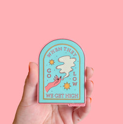 The Peach Fuzz | Go Low, Get High Sticker