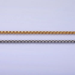 Aim Eternal | Blowout Stainless Steel Rounded Box Chain Necklace