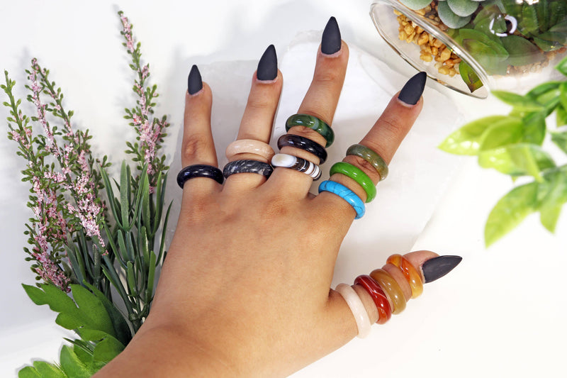 Natures Artifacts | Assorted Semi-Precious Gem Stone Rings