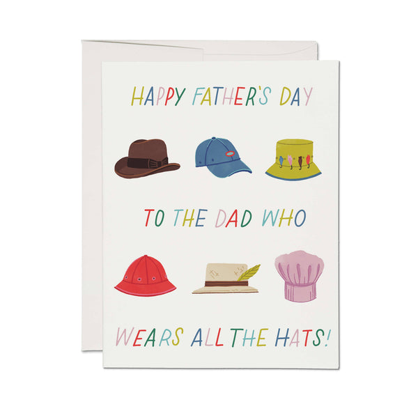 Red Cap Cards | Lots of Hats greeting card