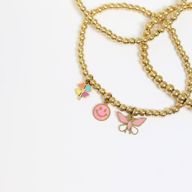 WJW | Gold Beaded Stretch Bracelet