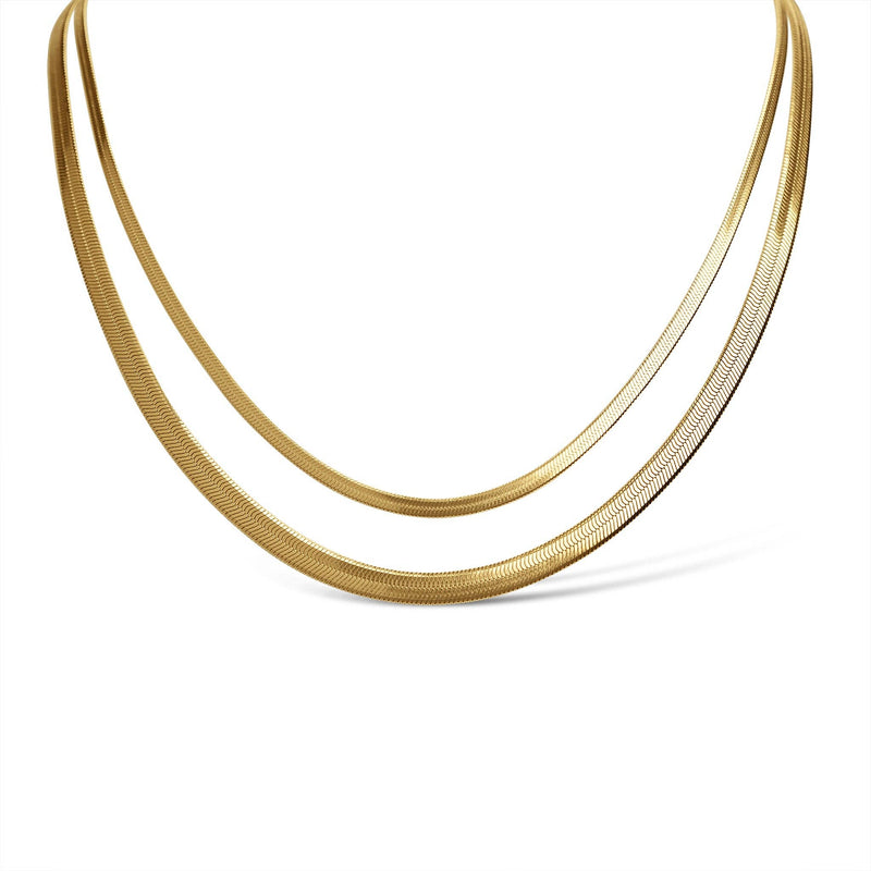 WJW | Steel Herringbone Chain Necklace