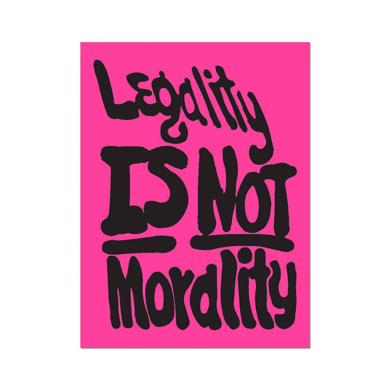 Apply Stickers | Legality Is Not Morality by Sam Durant Die-Cut Sticker