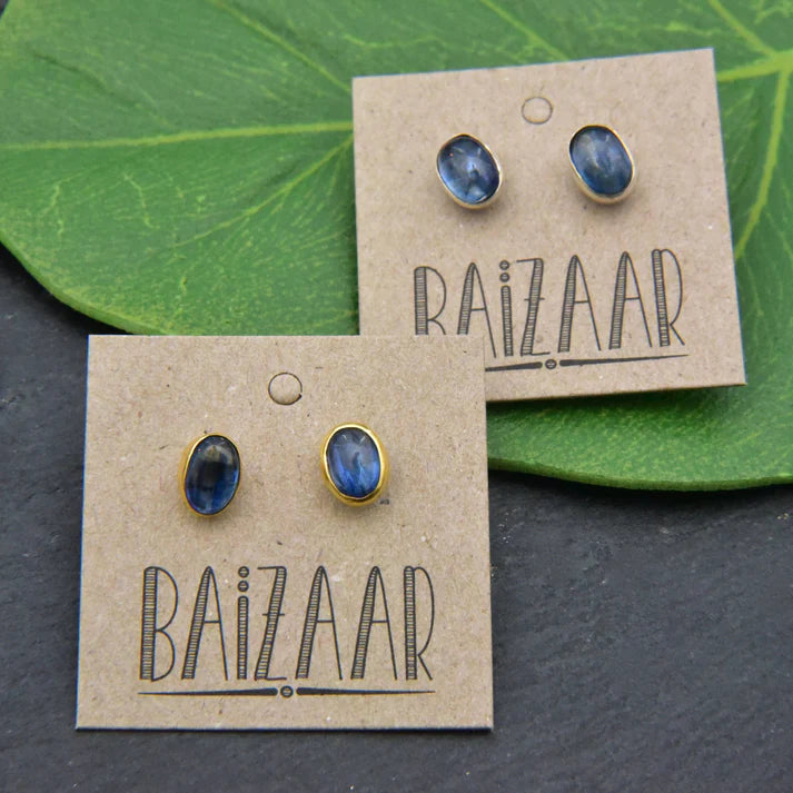 Baizaar | Gold Tanzanite Stud Earring