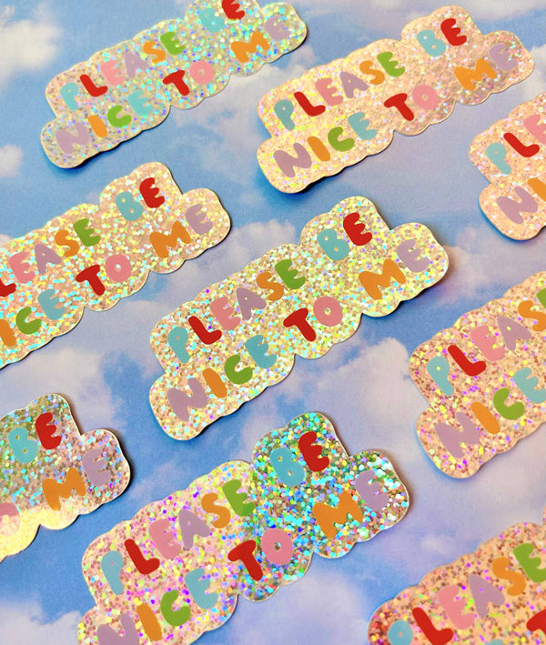 The Peach Fuzz | Please Be Nice To Me Sticker