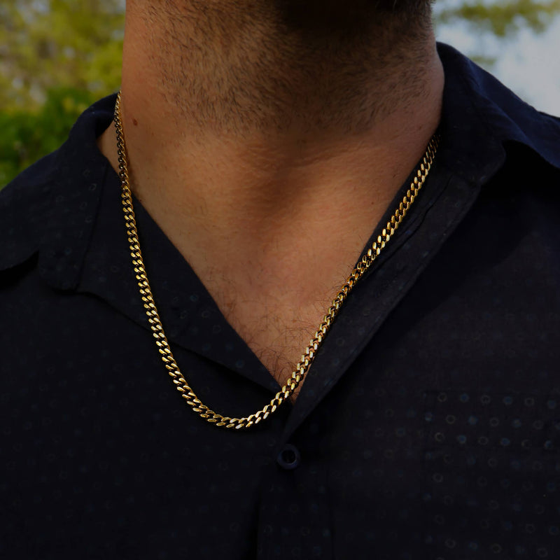 WJW | Stainless Steel Gold Curb Chain Necklace