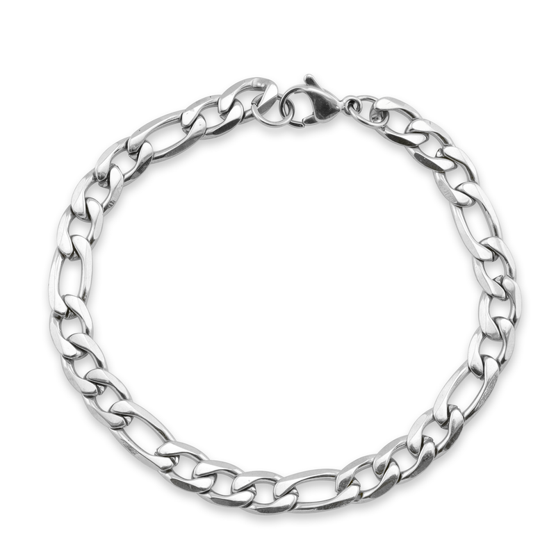 WJW | Stainless Steel Figaro Chain Bracelet