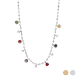 WJW |  Multicolor Beaded Charm Necklace
