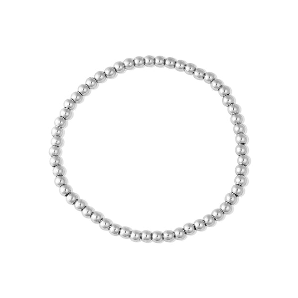 WJW | Stainless Steel Metal Bead Stretch Bracelet